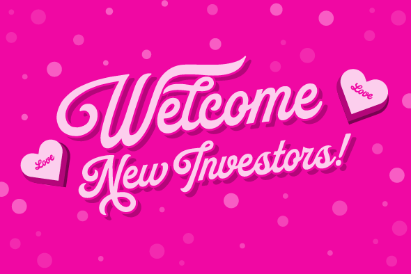 pink hearts welcome new investors