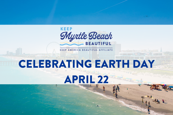 Beach on sunny day, celebrating earth day april 2022