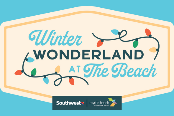 winter wonderland at the beach logo with southwest and myr logos