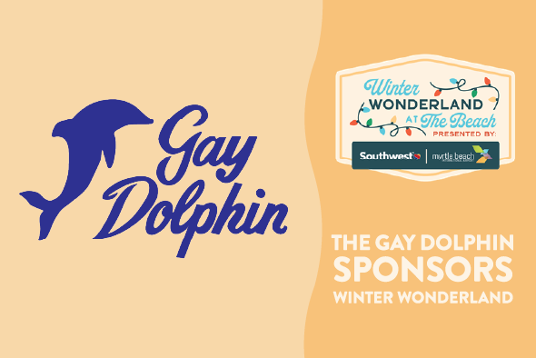 gay dolphin logo and winter wonderland logo