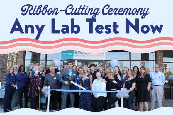 ribbon-cutting ceremony any lab test now