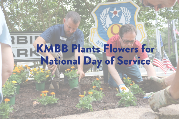 KMBB Plants Flowers for National Day of Service