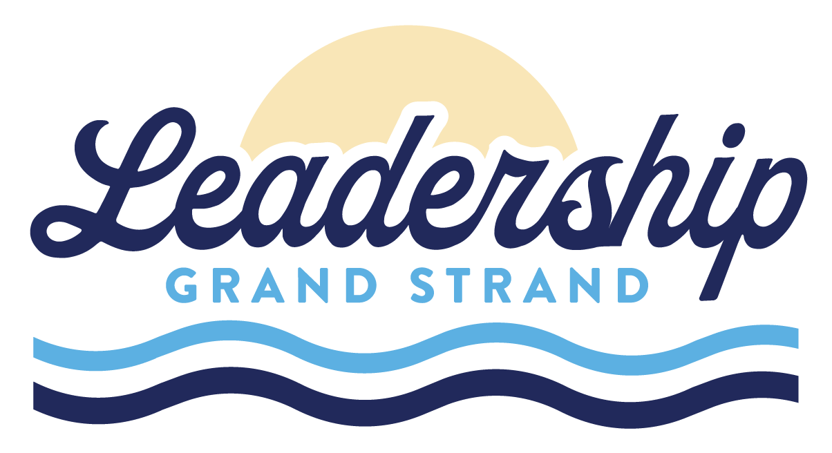 Leadership Grand Strand logo with sun and waves